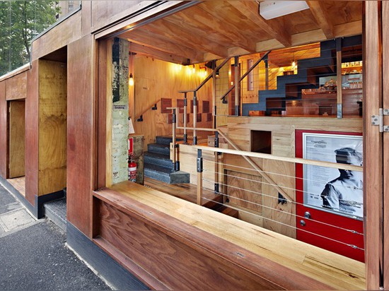 Ein Kaffee mit Streetfront Winkeln und Cosy Cubbies für Melbourne