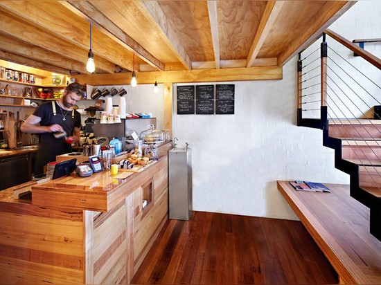 Ein Kaffee mit Streetfront Winkeln und Cosy Cubbies für Melbourne