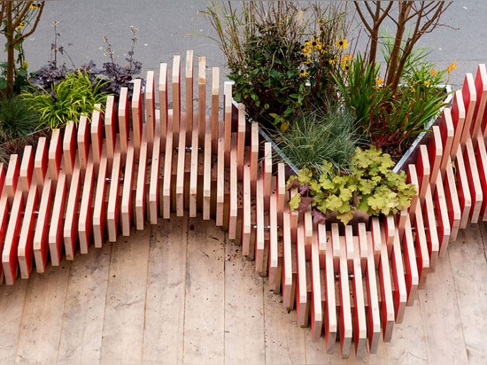 Bewegliches „parklet“ durch WMB Studio fügt Grün Londons Straßen hinzu