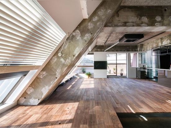 G-Studio-Architekten verursacht unfertiges ästhetisches in der Tokyo-Dachbodenwohnung