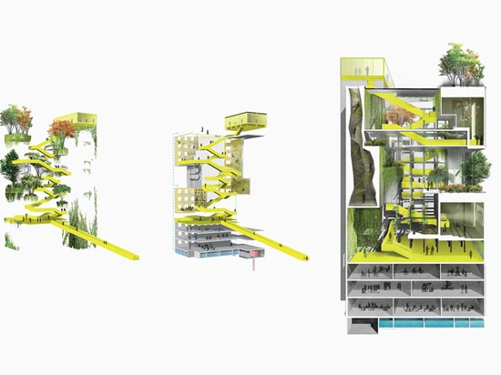 OMA + Herstellungen, zum von Amsterdam-Gefängnis in Wohnturmkomplex umzuwandeln