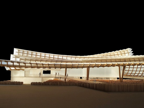 Erstaunlicher chinesischer Pavillion für Mailand-Ausstellung 2015 ähnelt türmenden Weizenfeldern