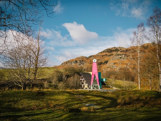 England. Ein ausländischer Pavillon in der See-Bezirkslandschaft