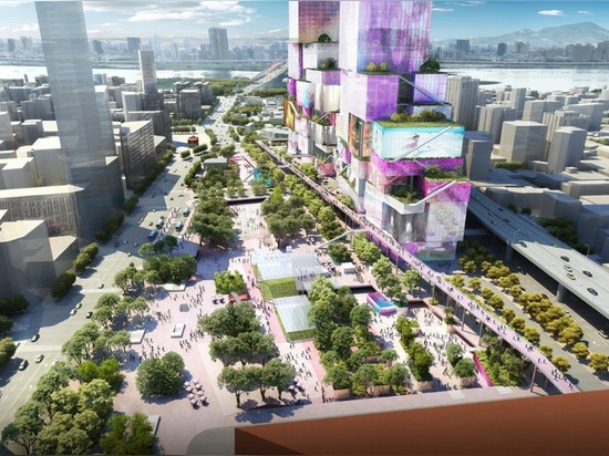 MVRDV stellt sich Schirm-bedeckte Türme als Times Square von Taipeh vor