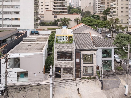 debaixo tun bloco abschließt são Paulo-Kunstgalerie mit Fassade von Vorgußbetonblöcken