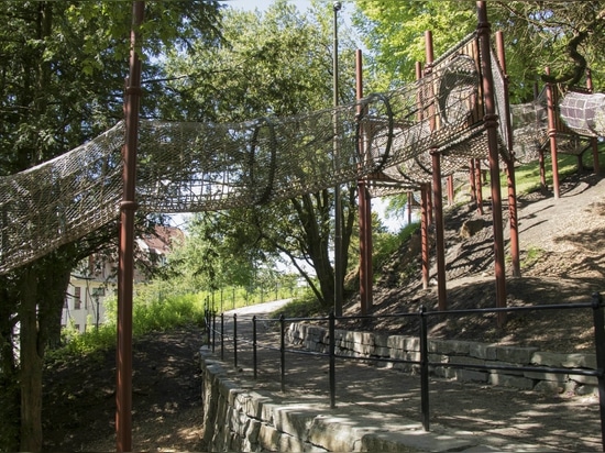 Kletterpfad im Nygårdsparken, Bergen, Norwegen