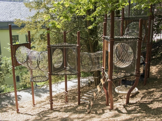 Kletterpfad im Nygårdsparken, Bergen, Norwegen