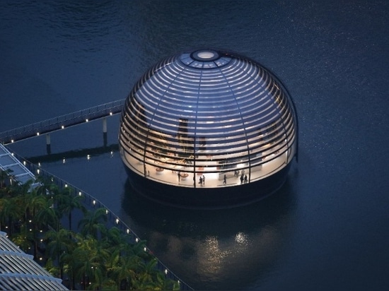 Apple und Foster + Partners enthüllen schwimmenden Laden in Marina Bay Sands in Singapur