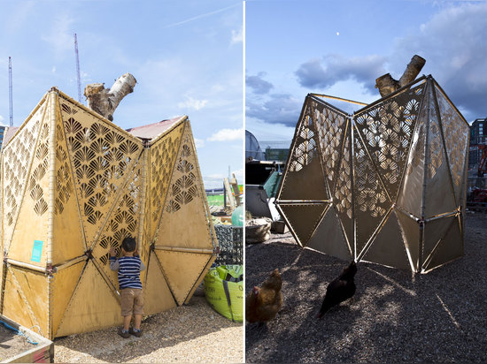 Die Bartlettbirne-Schule der Architektur, der Zeilensprung-Garten, London