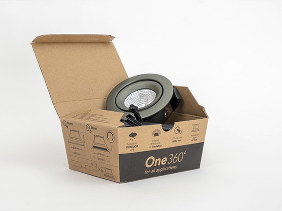 SLC One360° SunLike Downlights werden in einer nachhaltigen Verpackung geliefert.