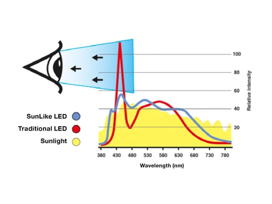 SLC One360° SunLike Downlights - Reduziertes blaues Spektrum