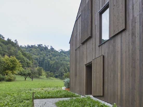 Konzept, Architektur, Kontext: In Zürich bietet Diametro35 Inox Concrete von Ritmonio die originellste Interpretation des Stils dieser in ein Zuhause verwandelten Scheune.