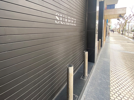 Security bollards in luxury shops