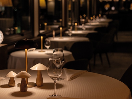 Bolacha-Lampe im Michelin-Sternerestaurant Lamartine