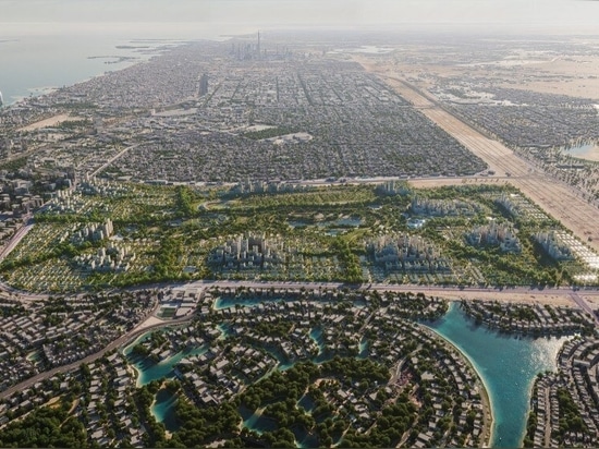 BIG verwebt grüne Parks mit inselähnlichen Stadtvierteln für den kommenden Masterplan in Dubai