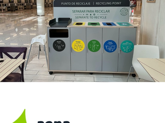 Recyclingmöbel Mallorca am Flughafen von Mallorca