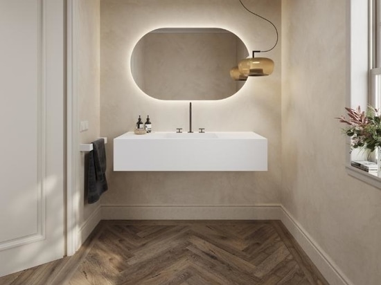 Cassiopeia Deep Corian® Einzelwaschtisch für Wandmontage
