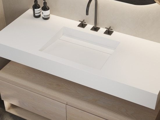Cassiopeia Slim Corian® Einzelwaschbecken für die Wandmontage