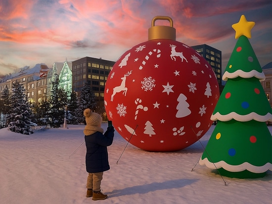 Dekorationen für Weihnachten: XXL-Aufblasbare Figuren