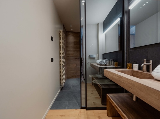 Foto des Badezimmers copyright Mostesi Dolomites Spa Hotel