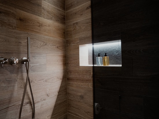 Foto des Badezimmers copyright Mostesi Dolomites Spa Hotel