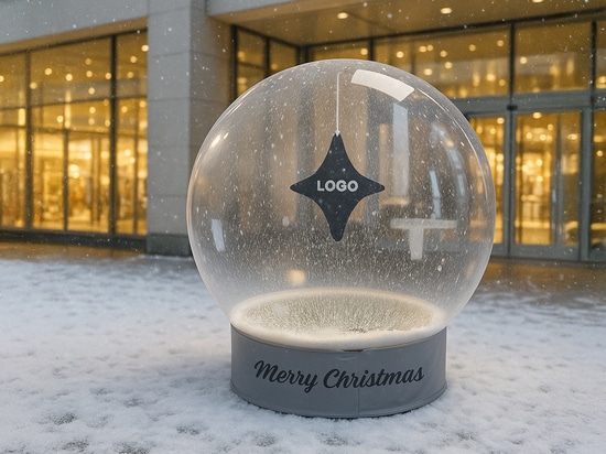 Schneekugeln und Dibond-Dekorationen: schöne und moderne Weihnachtsdekorationen für Innenräume