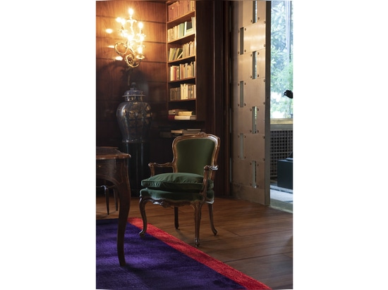 Campi di Gravità Viola Astratto-Teppich