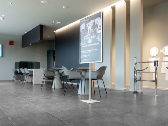 Kommerzielle Entwicklung und Design: eine Fitnessanlage realisiert mit Oberflächen von Caesar