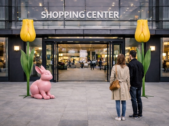Osterfiguren als städtische Frühlingsaussagen