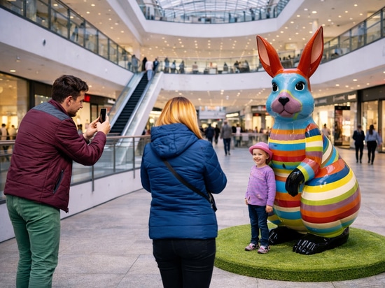 Osterfiguren als städtische Frühlingsaussagen