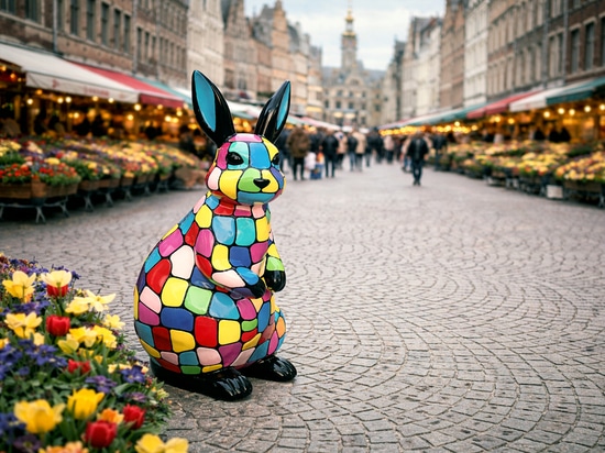 Osterfiguren als städtische Frühlingsaussagen