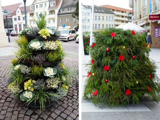 Blumentürme im städtischen Raum: saisonale Begrünung mit starker visueller Wirkung