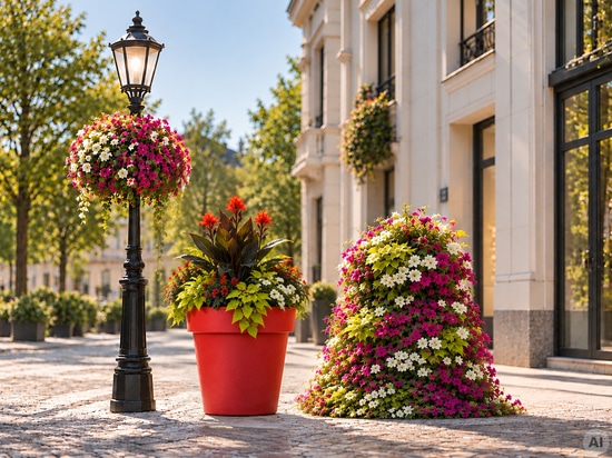 Von Sommerblumen bis hin zu Weihnachtsdekoration: ein Wechsel der Jahreszeiten