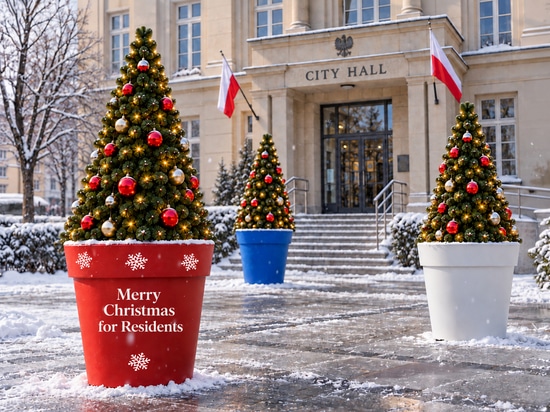 Bedeutungsvolle Weihnachtsdekoration: XXL-Kugeln mit einer Botschaft