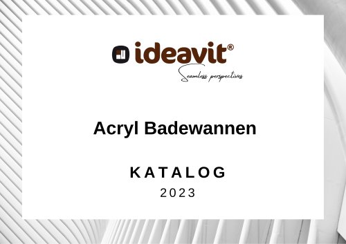 IDEAVIT 2023 ACRYL BADEWANNEN KATALOG