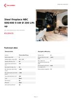 Steel fireplace NBC 600/400