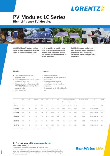 PV Modules LC Series