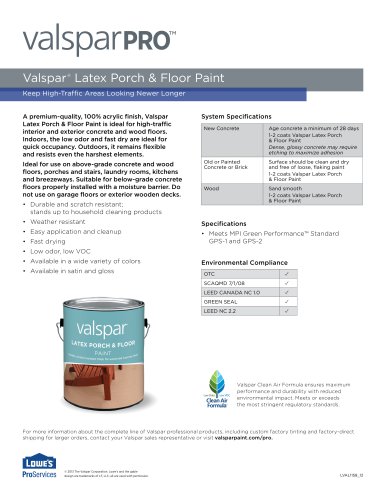 VALSPAR® LATEX PORCH & FLOOR