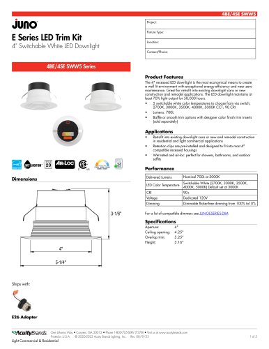 E Series LED Trim Kit