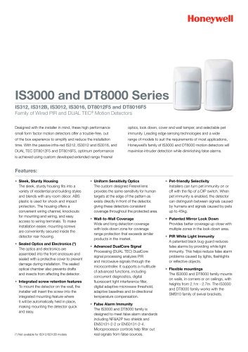 IS3000 and DT8000 Series Datasheet