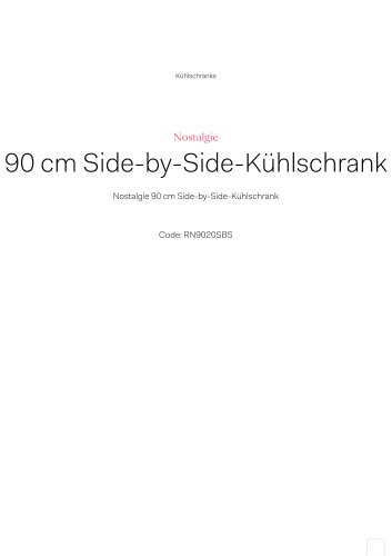 90 cm Side-by-Side-Kühlschrank