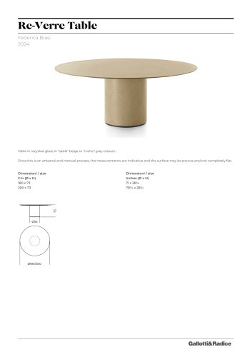 Re-Verre Table