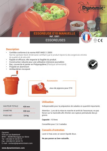 ESSOREUSE E10 MANUELLE