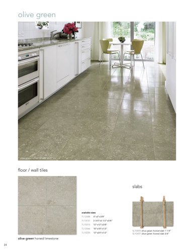 OLIVE GREEN LIMESTONE TILE