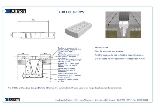 XHB LID UNIT 525