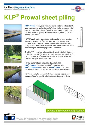 KLP® Prowal sheet piling