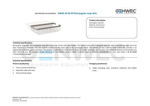 GW05 24 06 02 Rectangular soap dish