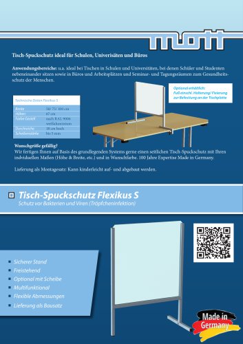 Tisch-Spuckschutz Flexikus S.indd