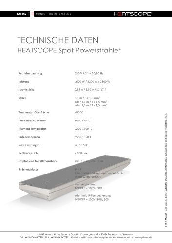 DE: HEATSCOPE SPOT Technische Daten