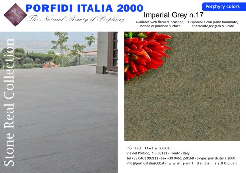 Colour Brochure  Linea Real:  Imperial Grey n.17